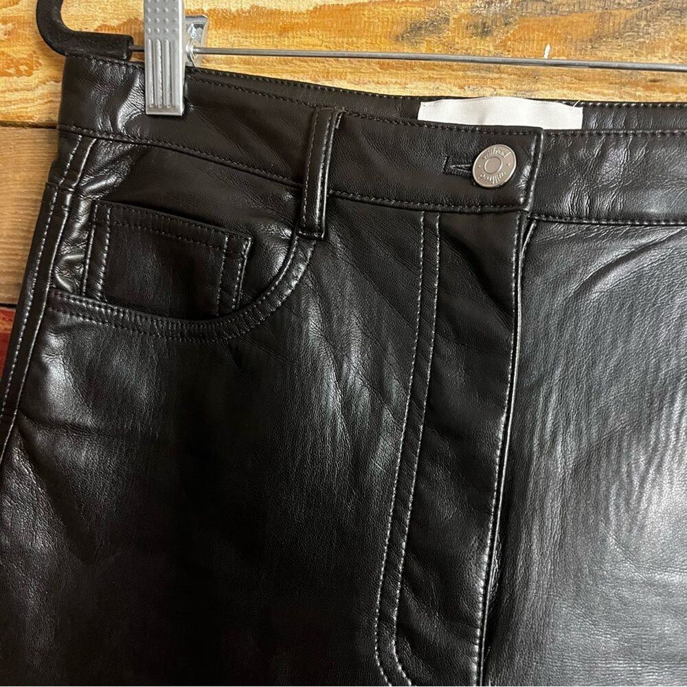 Aritzia Wilfred The Melina Pant Black Vegan Leather Pants Size 8 - Picture 5 of 12